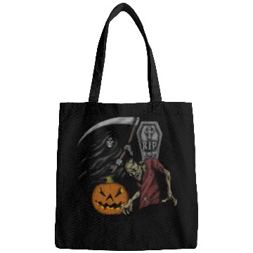 Discover Scary pumpkin zombie Halloween grim reaper Bags