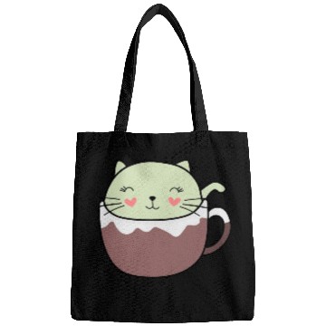 Discover Mint Hot Cocoa Cat in Coffee Mug Bags