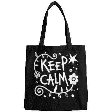 Discover keep calm green 80s humor Bags
