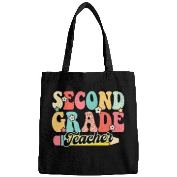 Discover Retro Groovy Second Grade Teacher First Day 2nd Bags
