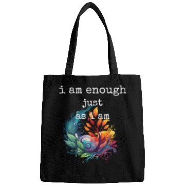 Discover I am Enough just as I am Bags
