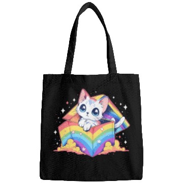 Discover Cool Rainbow Cat Pride Transgender LGBT Community Bags