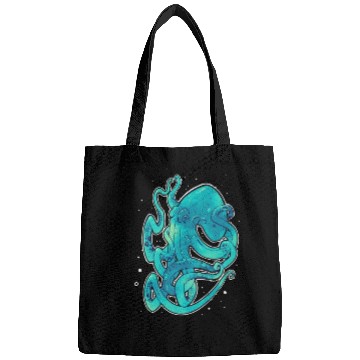 Discover Blue Green Octopus Bags
