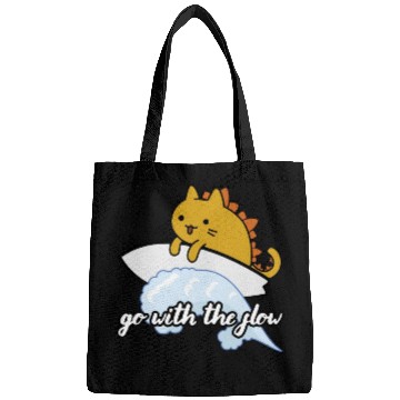Discover Catzilla Surfer Surf Lover Go With The Flow Bags