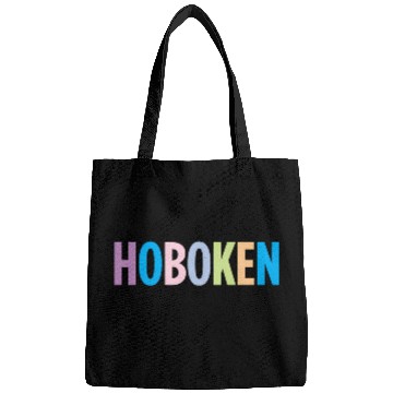 Discover Hoboken New Jersey Colorful Type Bags