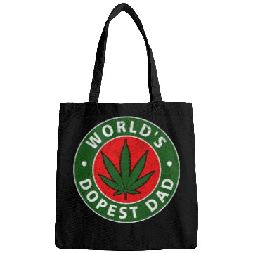 Discover World s Dopest Dad Weed Marijuana Cannabis Circle Bags