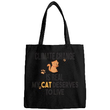 Discover Climate Change Is Real Save The Planet And My Cat Bags