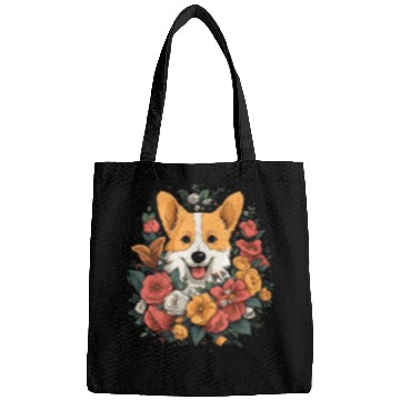 Discover Corgi Flower Bouquet Bags