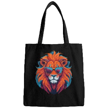 Discover Wild Lion illustration with a modern touch Bags