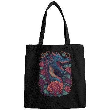 Discover Cool Dragon with Roses Dragons Fantasy Bags