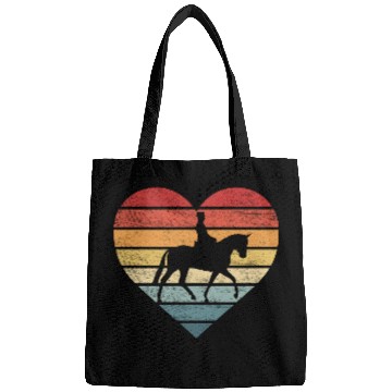Discover Equestrian Horseman Retro Sunset Horse Lover Rider Bags