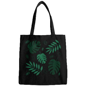 Discover Green Palm Leaves And Tropical Green Monstera Bags