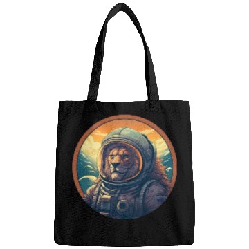Discover Astronaut Lion at Sunset, Creative Space Design Bags