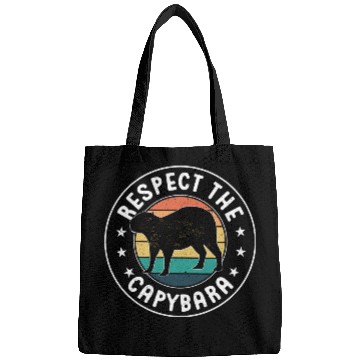 Discover Retro Respect The Capybara Capybara Lover Meme Bags