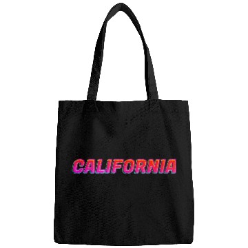 Discover California Neon Text Sign Typography Outline Bags