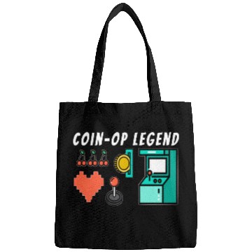 Discover Coin Op Legend Arcade Gaming 80s Retro Gamer Bags