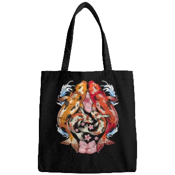 Discover Japan cherry blossom gift sakura koi carp Bags