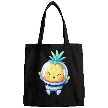 Discover Kawaii astronauts pineapple Bags