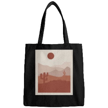 Discover desert sand and sun orange and gray Bags