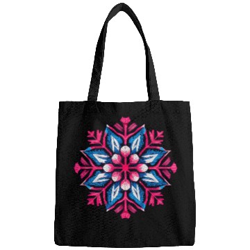 Discover Colorful Abstract Snowflake Vector Art Bags