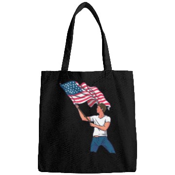 Discover Waving Usa Flag Bags