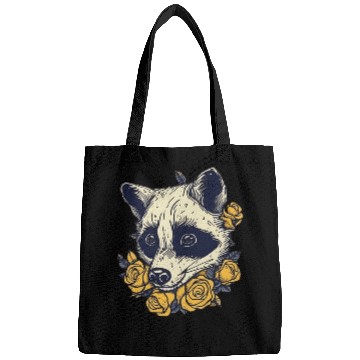 Discover Yellow Flower Raccoon Bags
