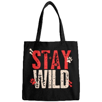 Discover Red Cream Bold Stay Wild Bags