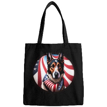 Discover Corgi Pembroke Tri Color True Blue Patriotic Bags