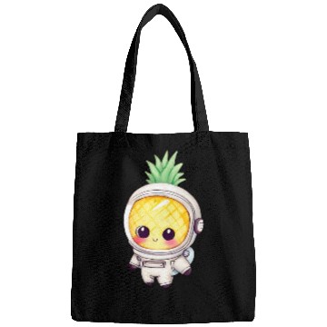 Discover Kawaii astronauts pineapple Bags