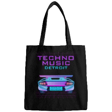 Discover Techno Music Detroit Bags