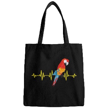 Discover Macaw Heart Beat Parrot lover Macaws Parrots Bags