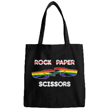 Discover Rock Paper Scissors Funny Lesbian Pride LGBT Cool Bags