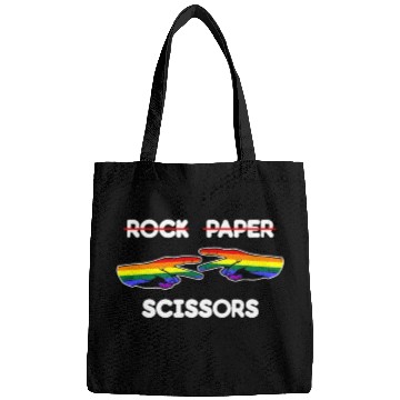 Discover Rock Paper Scissors Funny Lesbian Pride LGBT Cute Bags