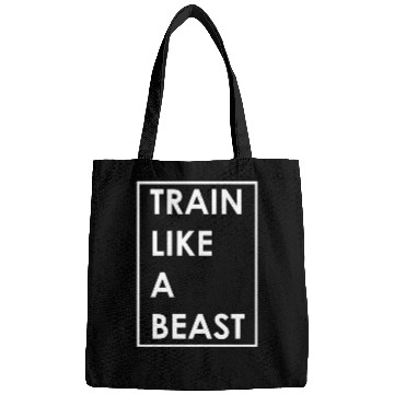 Discover Train Like A Beast Gym Motivational Saying Bags