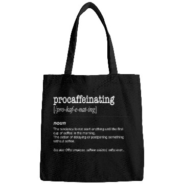 Discover Procaffeinating Funny Coffee Lover Caffeine Bags