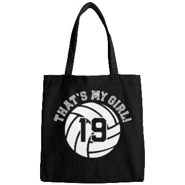 Discover 19 Volleyball Player That'S My Cheer Mom Dad Team Bags