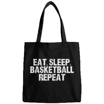 Discover Eat sleep Basketball repeat retro hippie Bags
