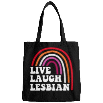 Discover Live Laugh Lesbian Rainbow Bags