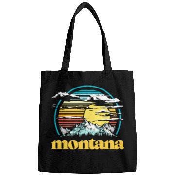 Discover Montana 80s Style Mountains Sun Bags