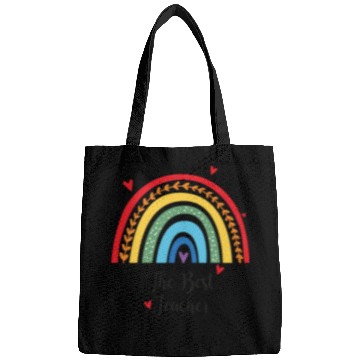 Discover The Best Teacher rainbow Gift Heart Bags