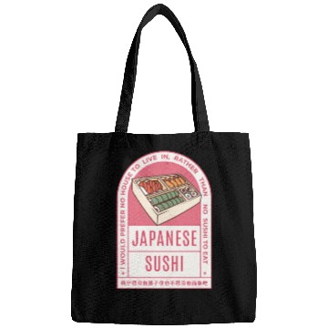 Discover Retro Sushi Lover Quote Bags