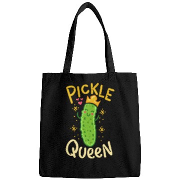 Discover Pickle Queen Vegan Funny Cucumber Vegetable Bags