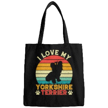 Discover I love my yorkshire terrier Bags