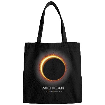 Discover 2024 Michigan Eclipse Memento Souvenir April 8 Bags