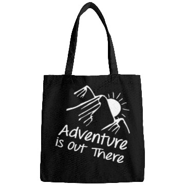 Discover Adventure is Out There Mountains White Bags