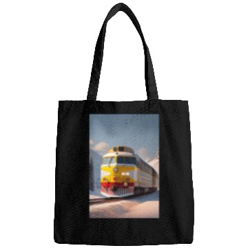 Discover The train logo design Bags
