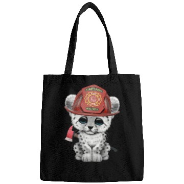 Discover Cute Snow Leopard Cub Firefighter Bags
