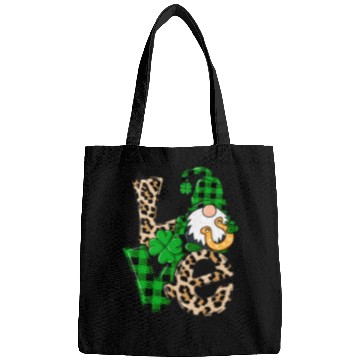 Discover Love Irish Gnome Shamrock Leopard Plaid St Patrick Bags