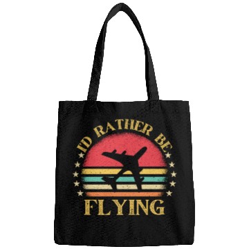 Discover I'd Rather Be Flying Aviation Airplane Pilot. Bags