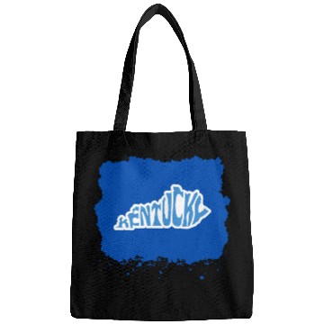 Discover Kentucky Typography Sticker in State Shape Bags